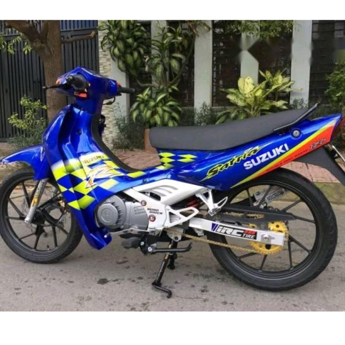Tem Suzuki Satria 2000 Tem Cờ Xanh Dương