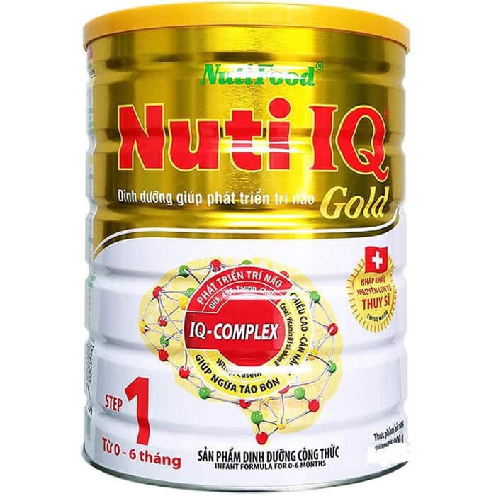 [KM 1 lốc SBPS Nuti IQ gold 110ml] Sữa bột Nuti IQ Gold 1 900g
