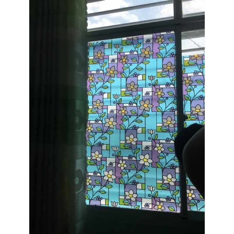 Decal dán kính có keo sẵn - giấy dán kính khổ 45cm