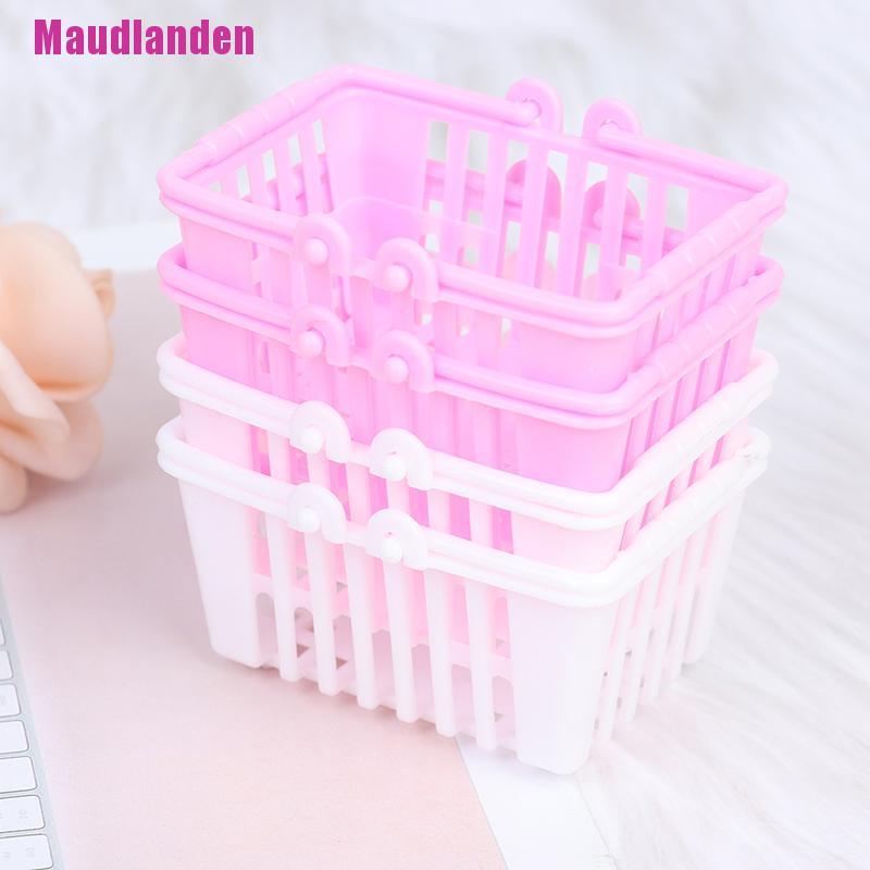 Set 2 Giỏ Mua Sắm Đồ Chơi Mini Cho Nhà Búp Bê