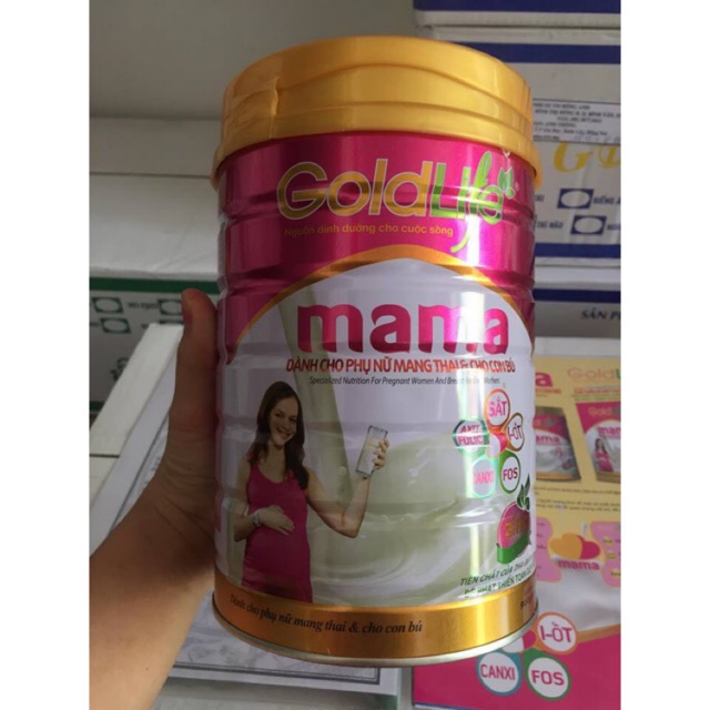 SỮA GOLDLIFE MAMA (DÀNH CHO PHỤ NỮ MANG THAI VÀ CHO CON BÚ) lon thiếc 900gr