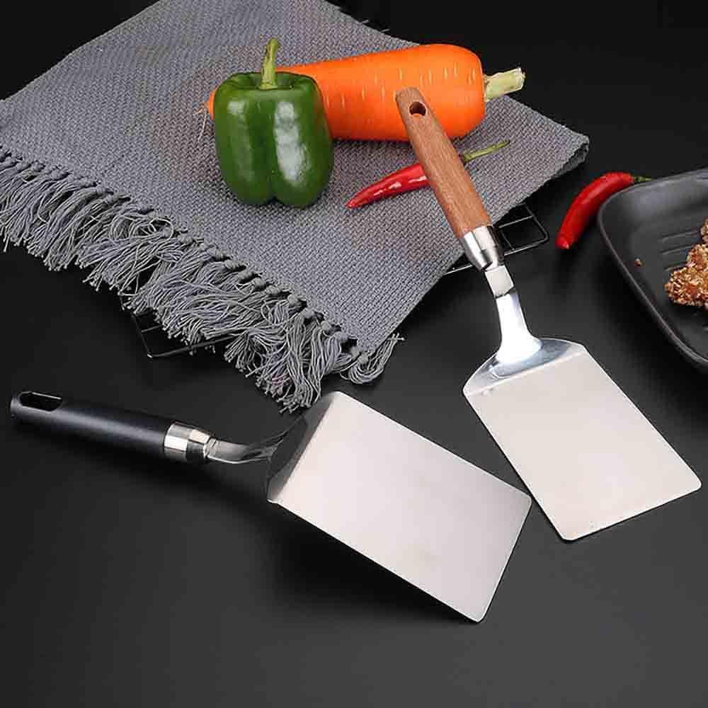 [COD] Xẻng Xúc Bánh Pizza Bằng Thép Không Gỉ Tay Cầm Bằng Gỗ