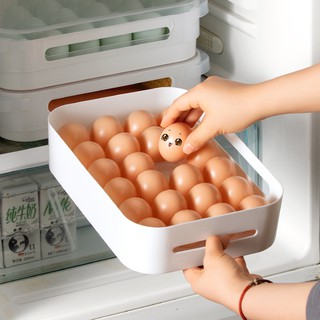 Hộp đựng 24 trứng thoáng khí, đựng rau củ bảo quản tủ lạnh tiện lợi, tiết kiệm
