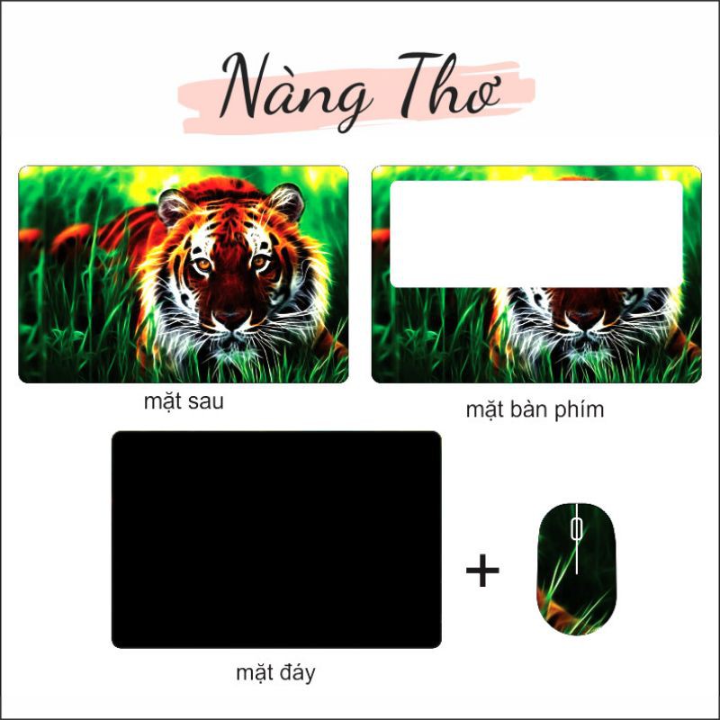 Decal dán laptop 3D siêu CUTE_nàng thơ