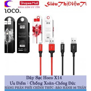 [Cực Rẻ] CÁP SẠC HOCO X14 1M DÀNH CHO IPHONE VÀ SAMSUNG CHÍNH HÃNG