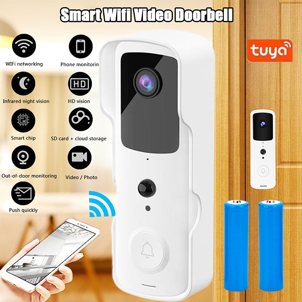 Chuông cửa WIFI thông minh Tuya được kết nối với hệ thống giám sát video Intercom IR Alarm Camera an ninh không dây