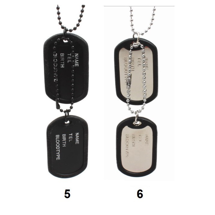 FS50K- Dây chuyền nam vòng cổ Dogtag Dog tag phong cách army '