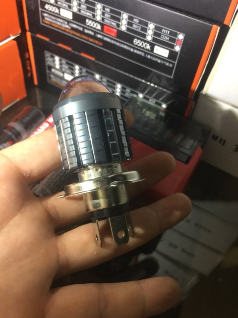 1 Bóng pha led 2 màu siêu sáng chân M5 dream hoặc H4  cos vàng 3000k / pha trắng 6000k