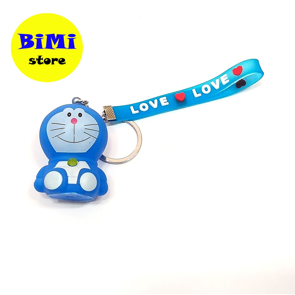 Móc khóa Doraemon có kèn kèm dây chữ - BiMi store