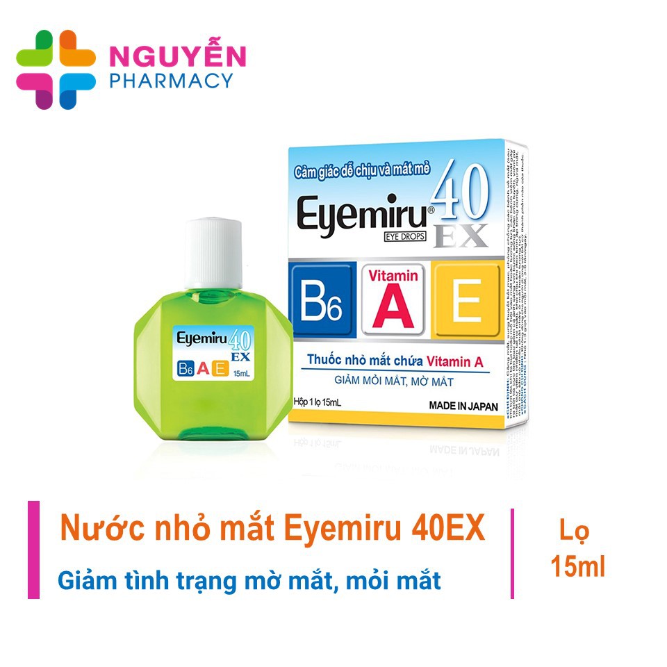 [Chính Hãng] Nhỏ mắt Eyemiru 40EX Nhật Bản 15ml | Thế Giới Skin Care