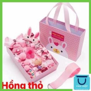 Hộp kẹp tóc cho bé gái 18 chi tiết mới kèm túi xách