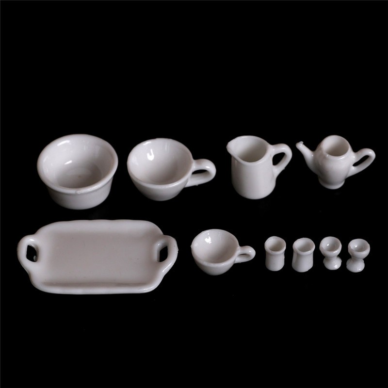 Set 10 Bộ Ấm Chén Đĩa Trang Trí Nhà Búp Bê