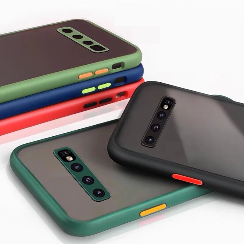 Ốp điện thoại cứng mặt nhám trong suốt chống sốc dành cho Samsung Galaxy ss Note 10 Plus 9 8 S10 S9 S8 Plus 5G 4G 2022