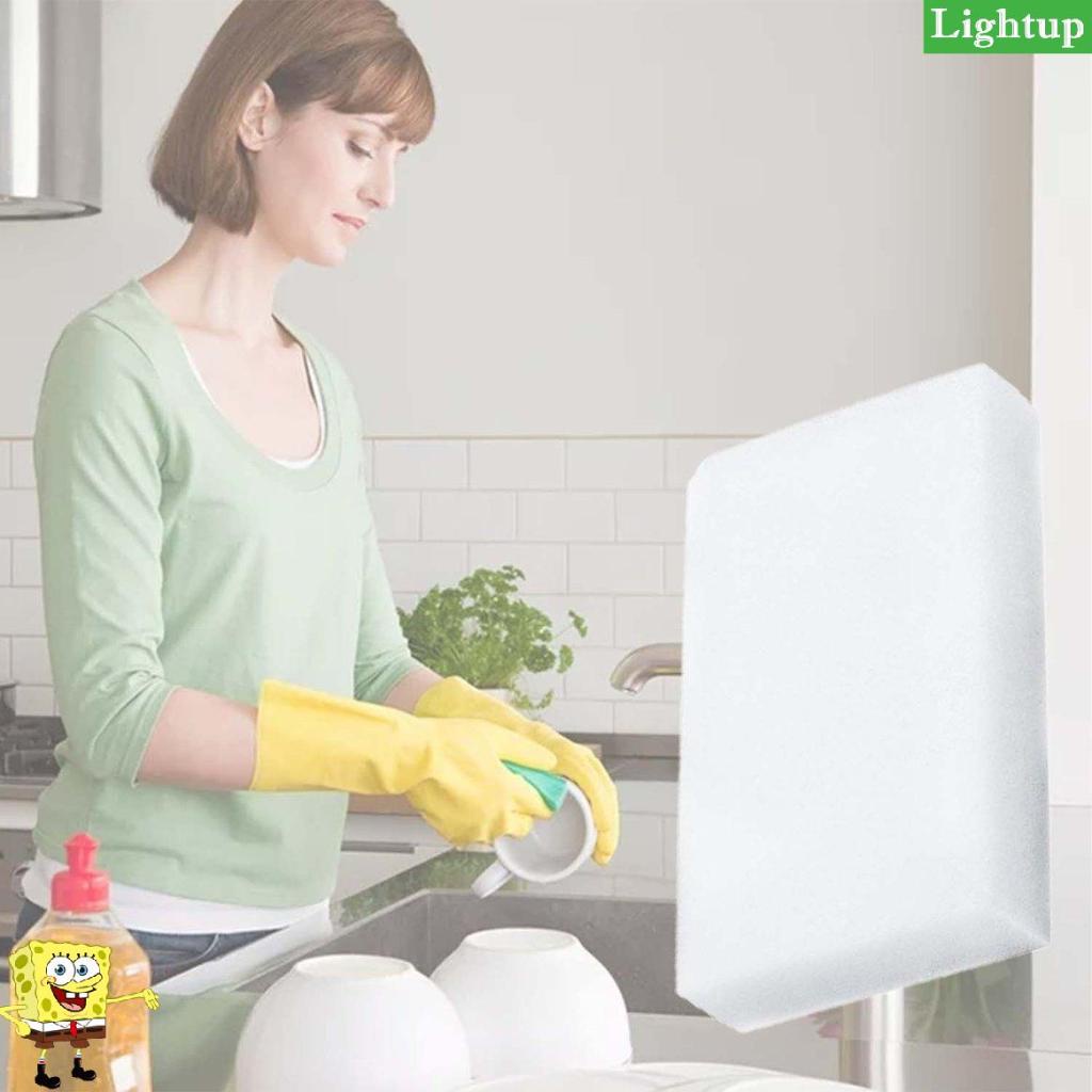 10 cái Magic Sponge Eraser Làm sạch Làm sạch Máy tạo bọt đa chức năng Màu trắng