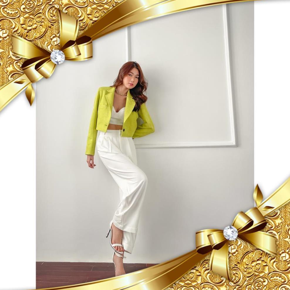 Vest xanh ngắn-Suit phối đồ thời trang đẹp như sao Hàn-Phù hợp các cô nàng có gu mix đồ-Lola Vietnam | BigBuy360 - bigbuy360.vn