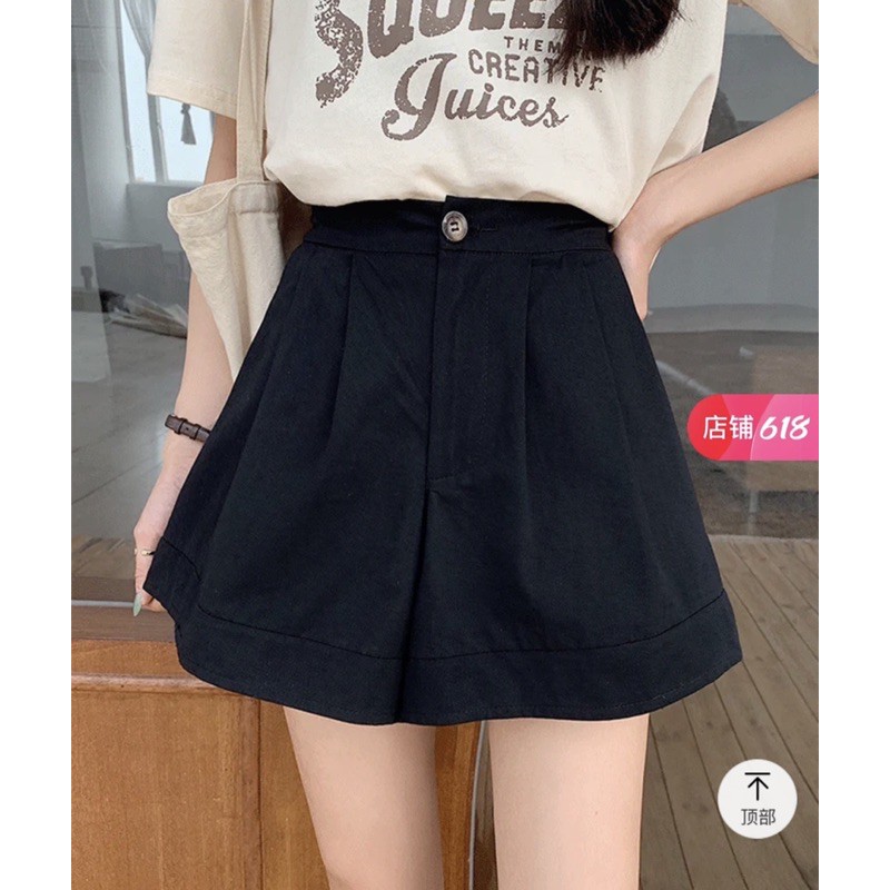 Quần short đũi nữ cạp chun siêu mát KH502, quần đùi nữ ống rộng mùa hè lưng cao kiểu dáng sooc ulzzang