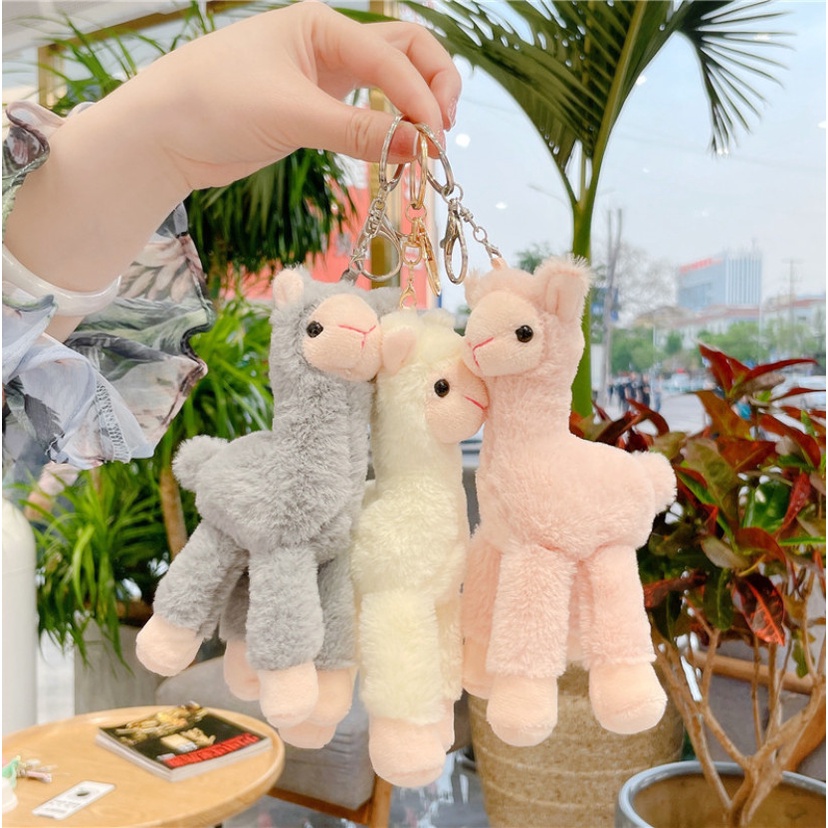 Móc Lạc đà pastel siêu cute bằng bông treo balo túi xách làm quà tặng độc lạ xinh xắn tặng bạn bè người thân