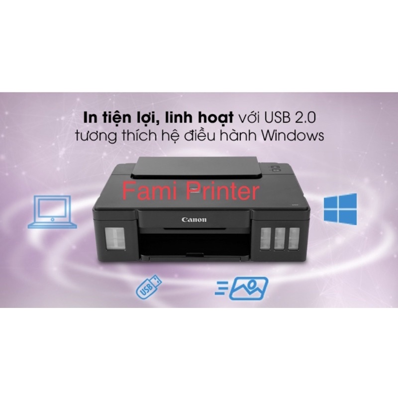 Máy in Canon G1010 chính hãng - In công sất cao - ảnh sắc nét - chi phí mực siêu rẻ