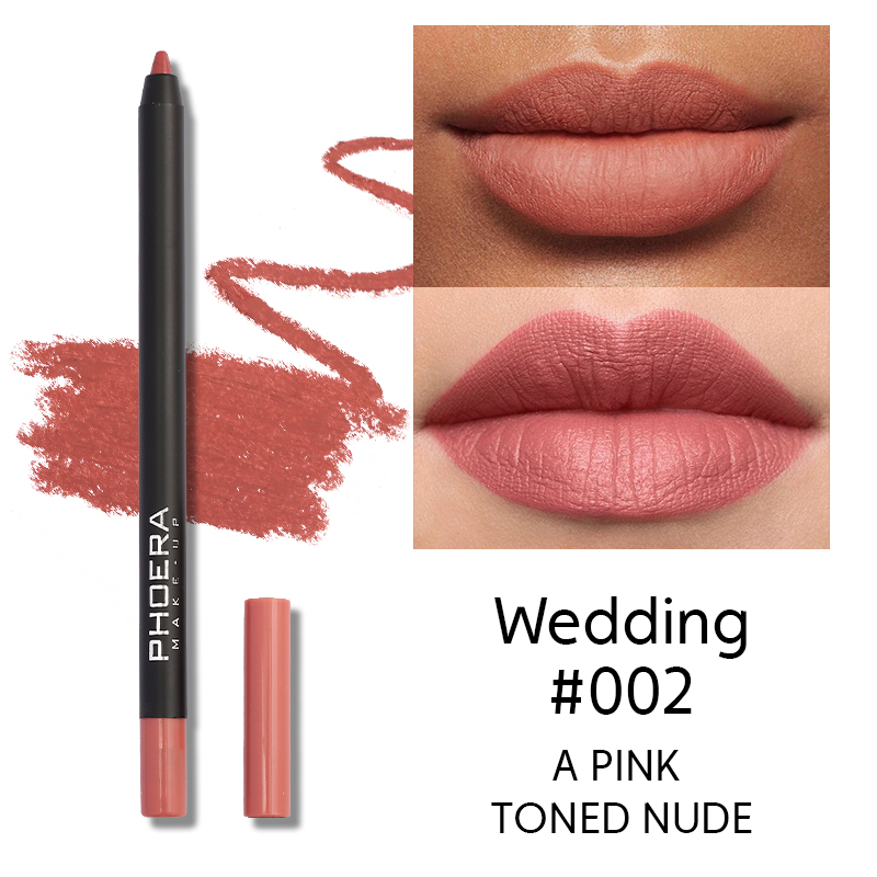 [ready] PHOERA 13 Colors Fog Surface Matte Waterproof Lipstick Pen Wooden Stereo Lip Liner Pencil Lápis Duo Para Contorno Labial Matte Luisance Batom Beauty Glazed em 6 Cores Foscas/Aveludadas / Lápis Labial Durável / Pigmento Nude / Brilho Labial UNIQ