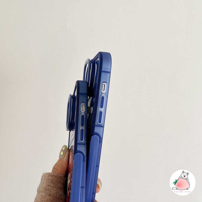 Ốp Điện Thoại TPU Dẻo Họa Tiết Hoạt Hình Super Mario Kèm Giá Đỡ Tàng Hình Cho iPhone 14 13 12 Pro Max 11 Xr Xs Max X
