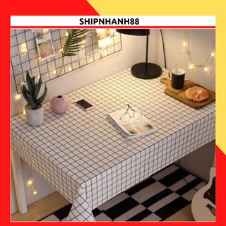 Khăn trải bàn caro, nhựa PVC không thấm nước, khăn làm phông nền chụp ảnh, làm thủ công 88038