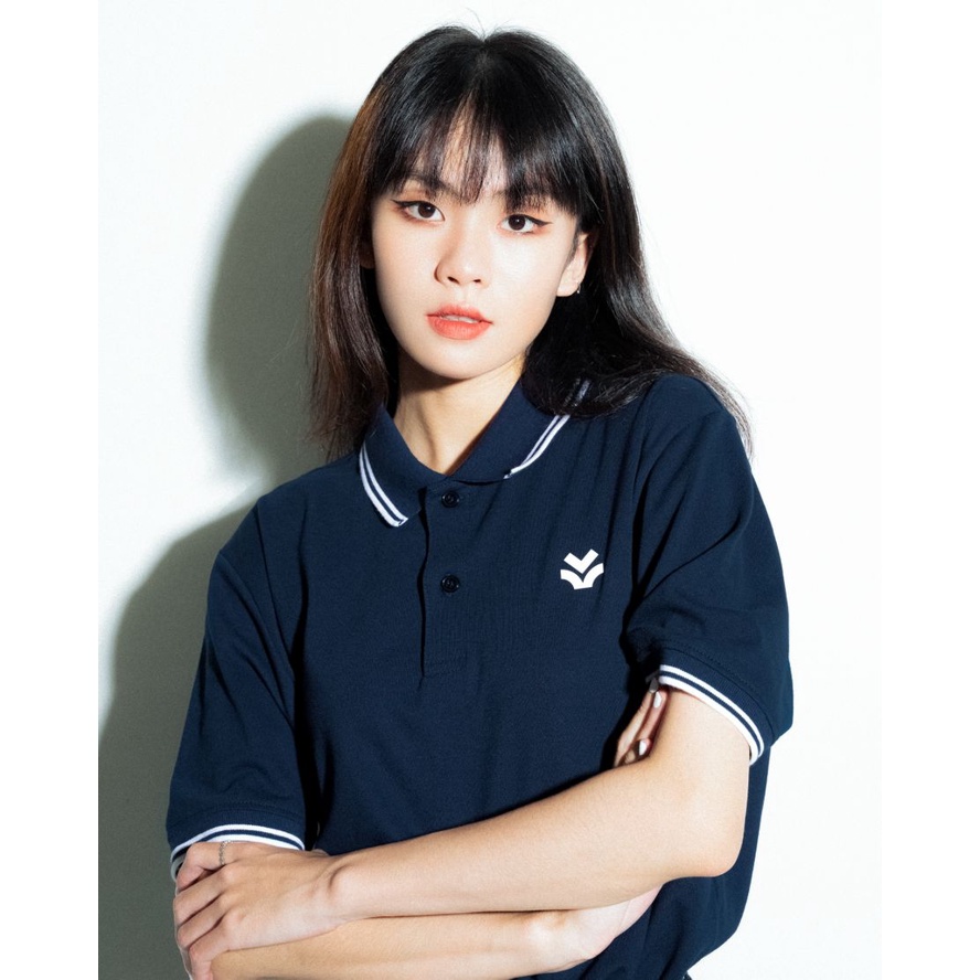 OWL BRAND® STRIPED POLO - Áo thun có cổ màu xanh navy - OWL170621