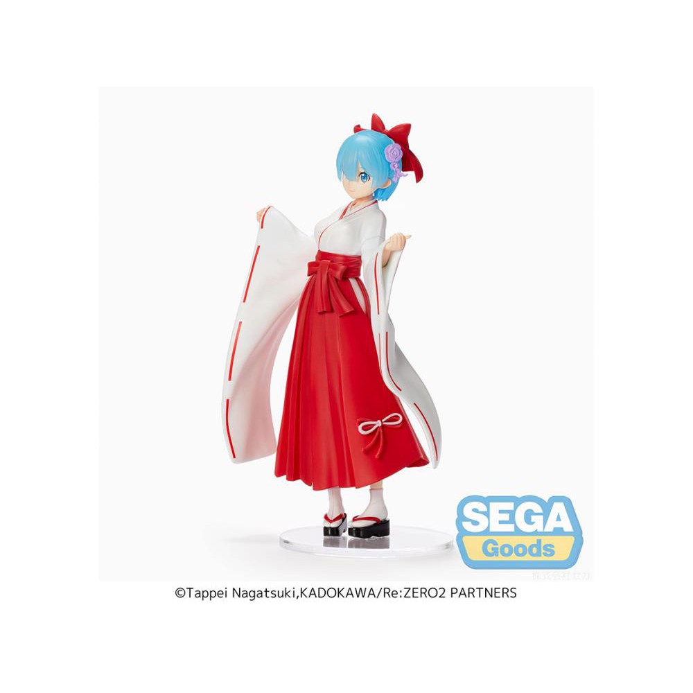 Mô hình chính hãng Sega SPM Figure Re: Zero Starting Life in Another World - Super Premium Figure - Rem (Shrine Maiden)