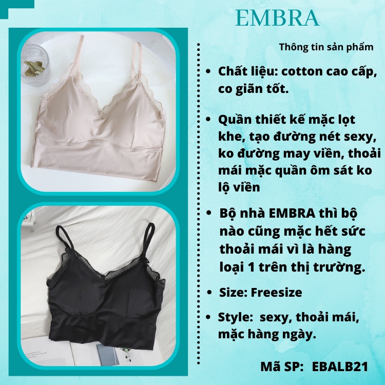 Áo bra Su EMBRA 2 dây mảnh EBALB21