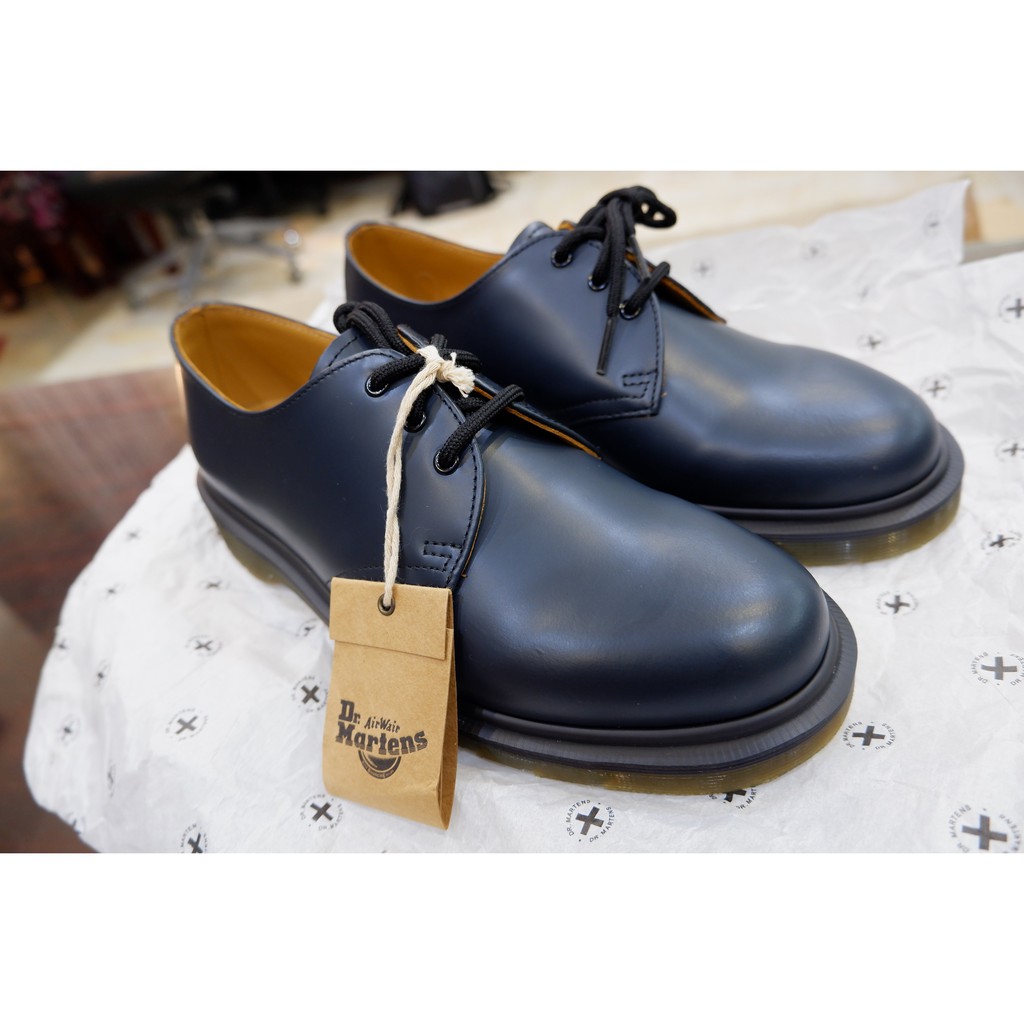 Giày da Dr.Martens Chính Hãng - Navy Blue Marin - Unisex Oxford - 1461PW Smooth