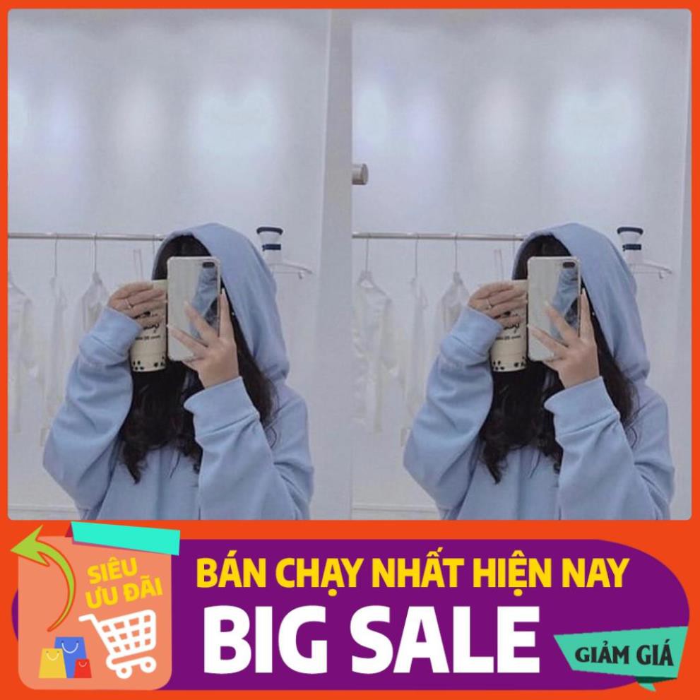HOT SALE ÁO HOODIE BASIC MÀU XANH NHẠT UNISEX