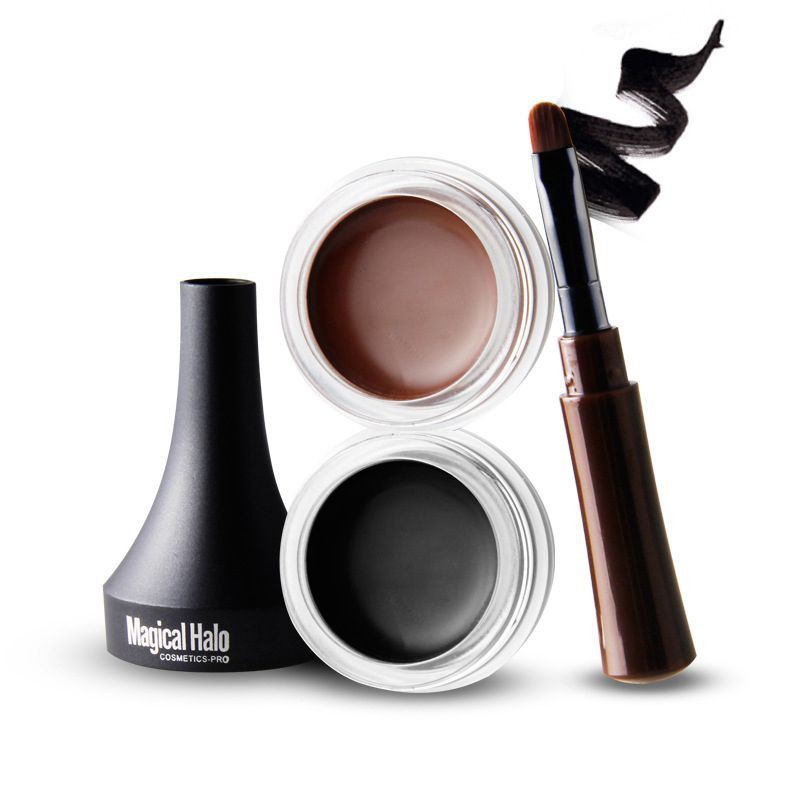 Gel kẻ lông mày/mắt 2 trong 1 màu đen/nâu chuyên dụng cho trang điểm