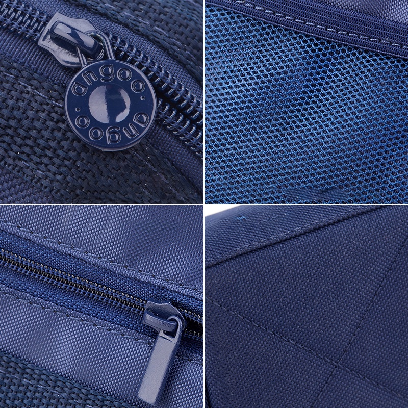 Hộp bút vải canvas Angoo túi bút double pen case bóp viết phong cách nhật bản 5 màu