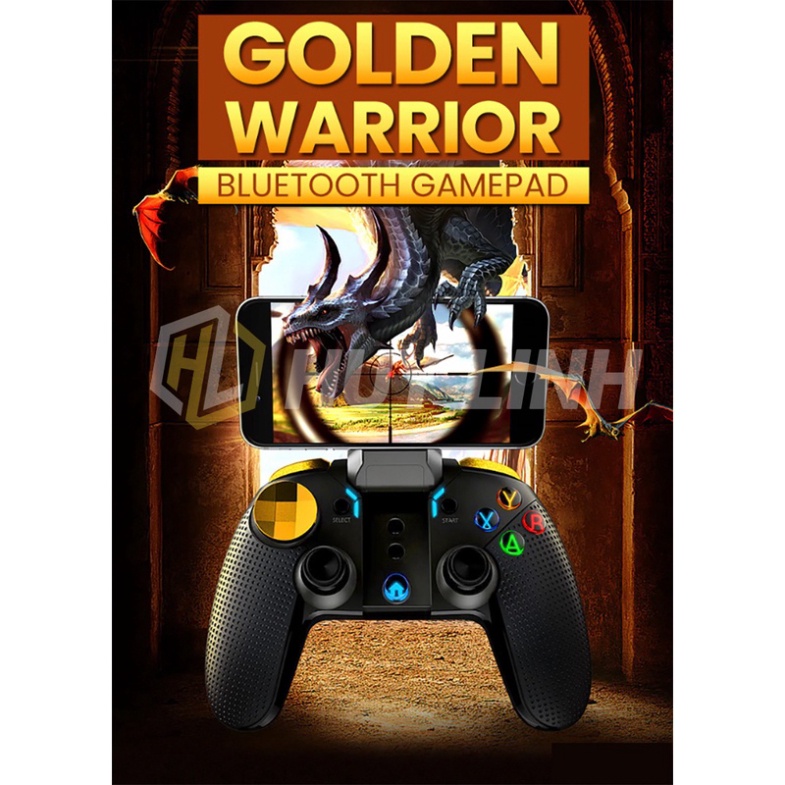 Tay cầm chơi game IPEGA 9118 Golden Warrior Mạ vàng 24K - Gamepad Phím bấm vật lý chân thật| Nhiều chế độ chơi khác nhau