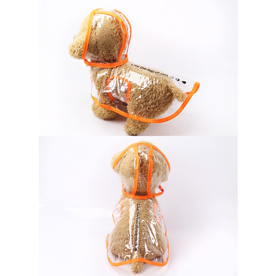 Áo Mưa Trong Suốt Nhiều Màu Cho Thú Cưng Chó Mèo