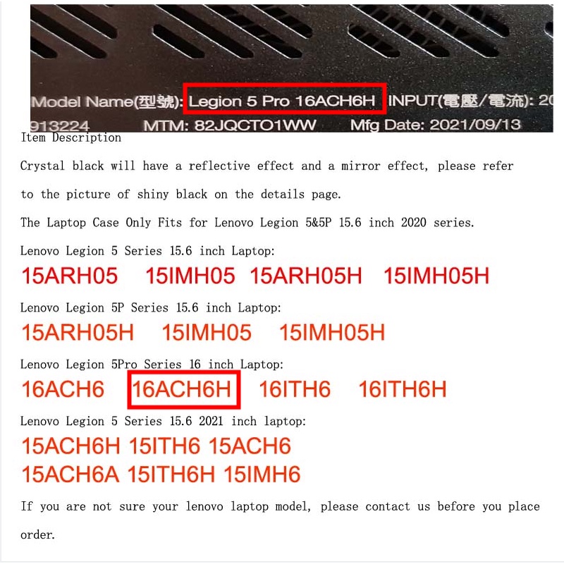 Ốp Điện Thoại Nhựa PVC Cứng Nhám Màu Trong Suốt Cho Lenovo Legion 5 Pro 16 Inch 2021