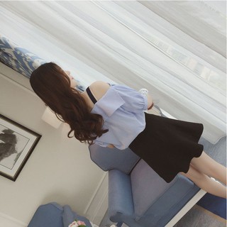 (Hàng order) Áo sơ mi vai lệch SSB098