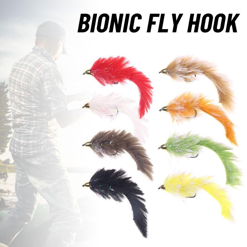 Shoukey 3 cái fly cá hồi mồi câu cá di động đồ bơi nhân tạo treble hooks bunny tail