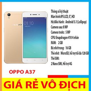 Điện thoại oppo a37 - oppo neo 9 2sim ram 2g/16g mới 995