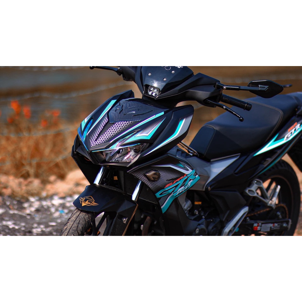 [FreeShip] Tem Decal Rời cho Winner X đen bạc - mẫu GTR xanh ngọc siêu hot - tem 3 lớp chất lượng cao