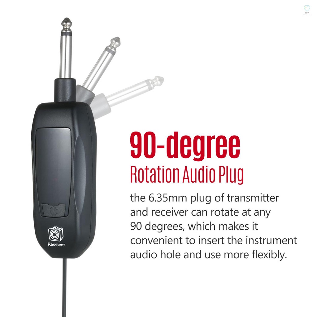 Bộ Thu Phát Không Dây UHF 6.35mm Tiêu Chuẩn Cho Đàn Guitar Điện/Bass/Bass