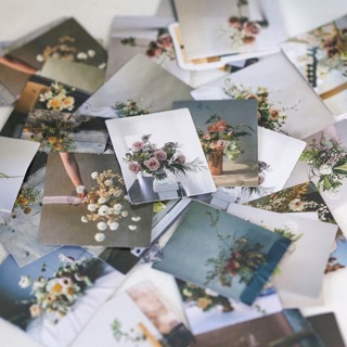 Hộp 40-46 Sticker Hình Dán Floral Aesthetic - Hình Dán Trang Trí Sổ Hình Hoa