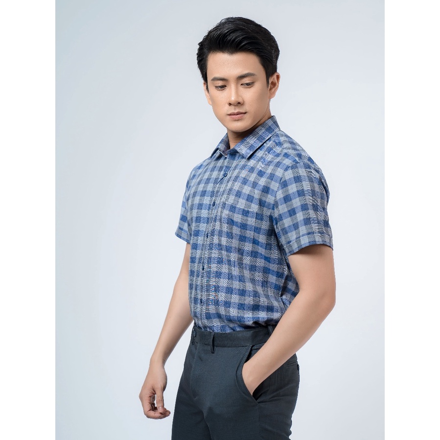 OWEN -  Áo sơ mi cộc tay dáng Bodyfit sợi Cafe - Mã Ba220105NT - OWEN Flagship Store