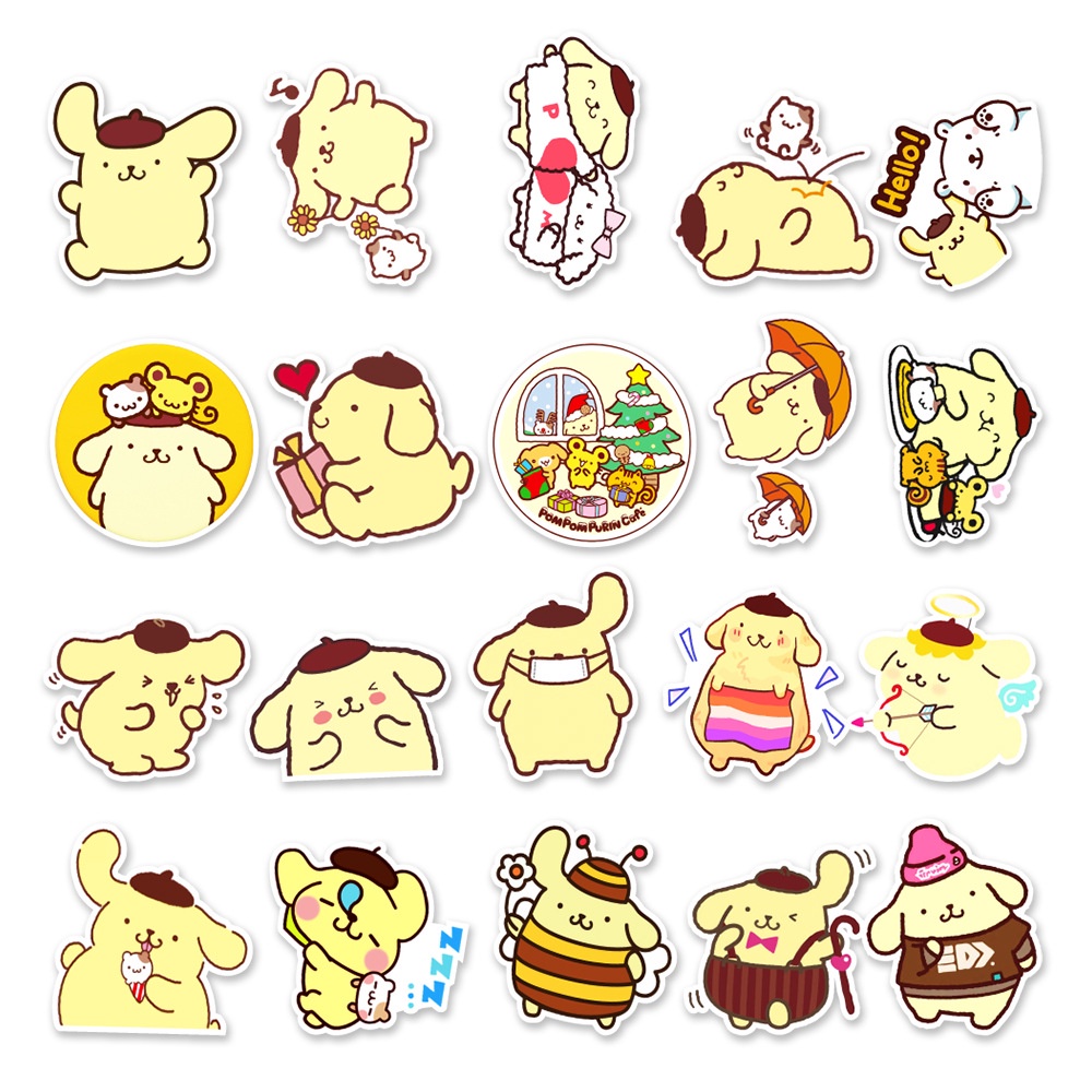 [ 50 hình] Sticker Cute bánh Pudding dễ thương Nhãn Dán Chống Thấm Nước Sticker Hoạt Hình animal Dán Laptop điện thoại