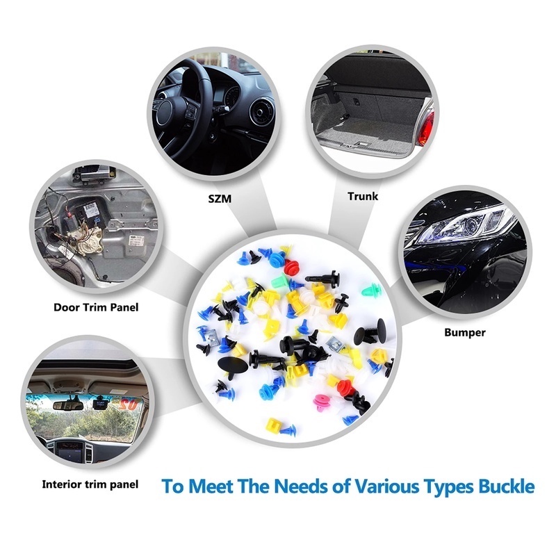 FENDER Set 100 Đinh Tán Bằng Nhựa Thông Dụng Cho Xe Hơi