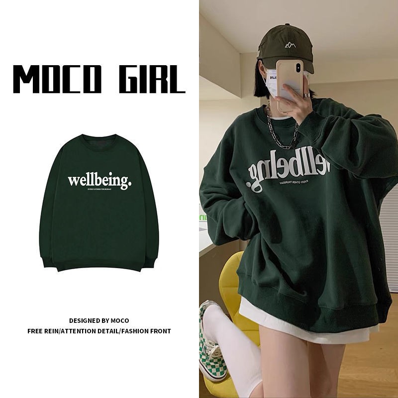 Áo thun nữ tay dài dáng rộng in chữ phong cách Hàn Quốc | BigBuy360 - bigbuy360.vn