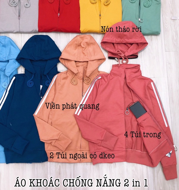 ÁO CHỐNG NẮNG NÓN THÁO RỜI | BigBuy360 - bigbuy360.vn