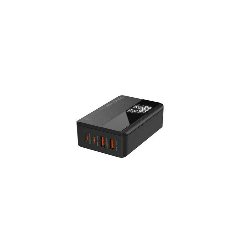 BỘ CỤC SẠC 4 CỔNG 2 CỔNG USB VÀ CỔNG TYPE-C 65W 1.5M A4808Q ĐEN LDNIO