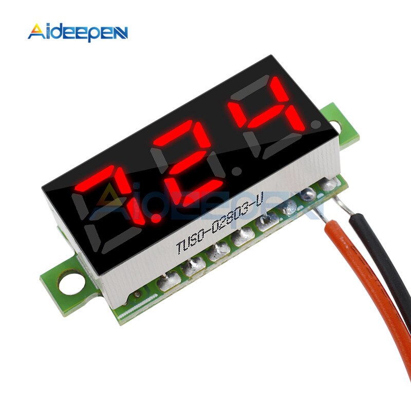 Vôn Kế Kỹ Thuật Số Màn Hình led 0.28 inch dc 2.5v-30v Chuyên Dụng Cho Xe Hơi