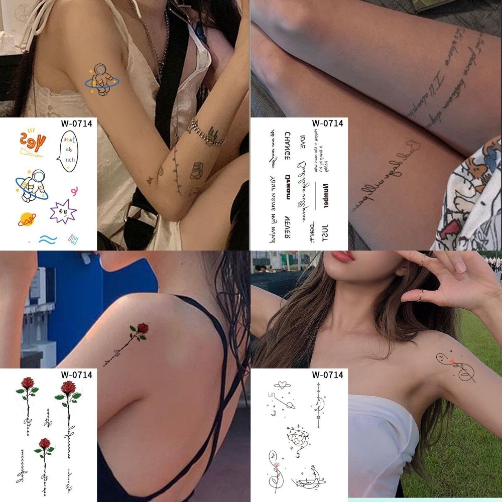 Miếng Dán Hình Xăm Hoạt Hình Chống Thấm Nước Sử Dụng Một Lần Tiện Lợi