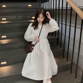 [Ảnh thât] Váy Babydoll dài tay thắt eo
